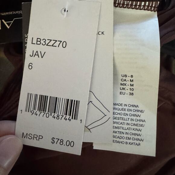 La Blanca Underwire Twist Front Swim Bikini Top in Java Brown NWT Size 6 - Picture 7 of 7